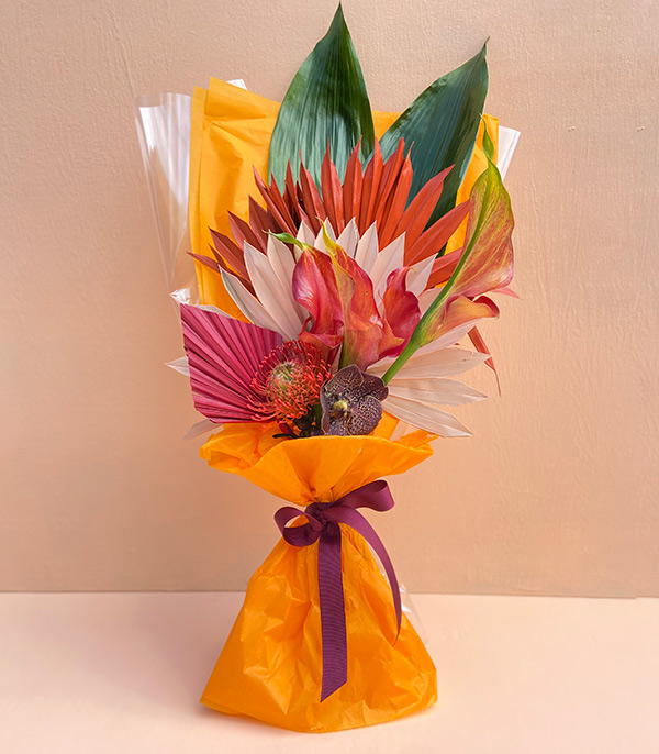Sunset Orange Fan Gala Bouquet