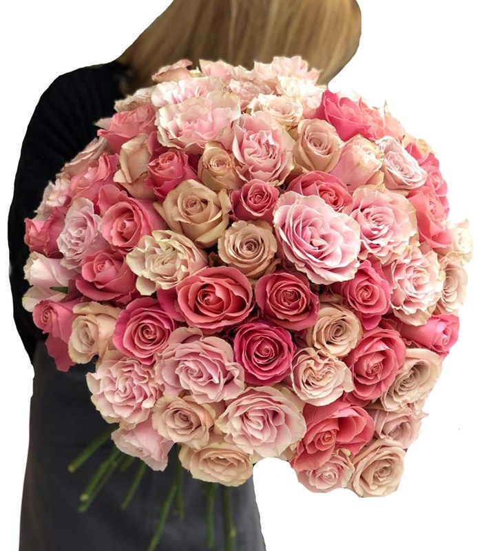 Royal Deluxe Pembe Somon 75 Gül Buketi