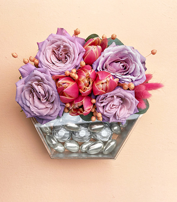 Lilac Pink Luxe Silver Chocolate Tray
