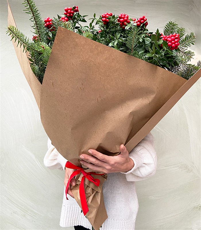 Yılbaşı Çiçeği Deluxe Kokina Buketi