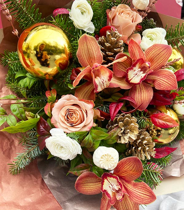 Gold Brown Christmas Bouquet