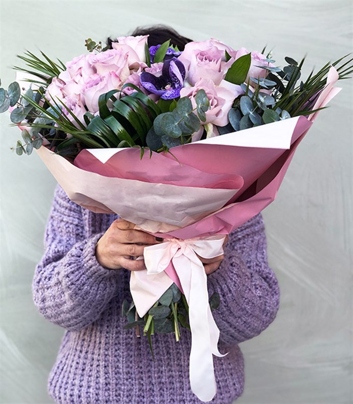 Chloe Deluxe 20 Lila Gül Buketi