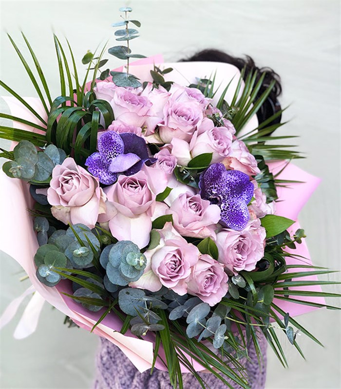 Chloe Deluxe 20 Lila Gül Buketi