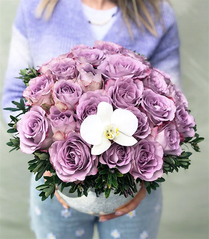 Chloe Silver Top Vazoda 25 Lila Gül