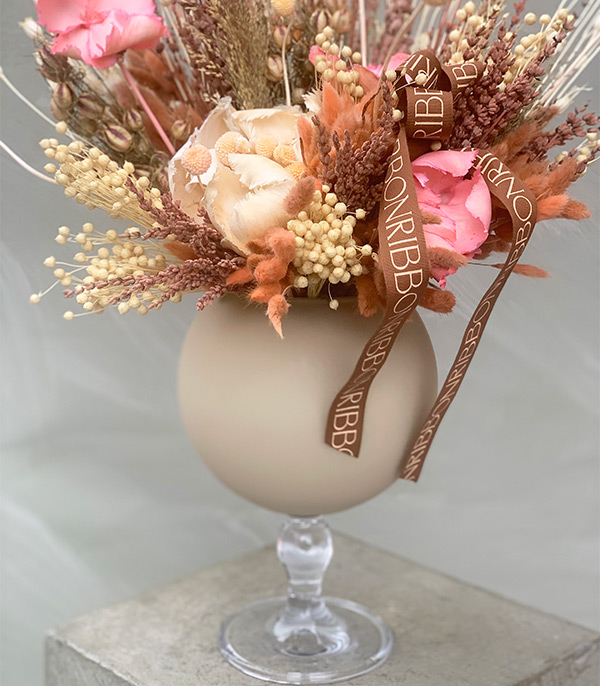 Cream Dry Flower Vase Arrangement