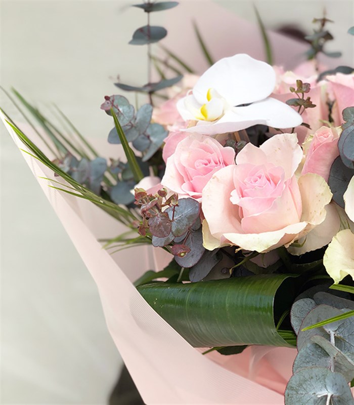 Claire Deluxe 20 Pembe Gül Buketi