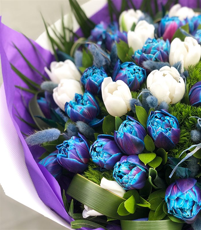 Messier Grand Deluxe Galaksi Lale Beyaz 50 Lale Buketi