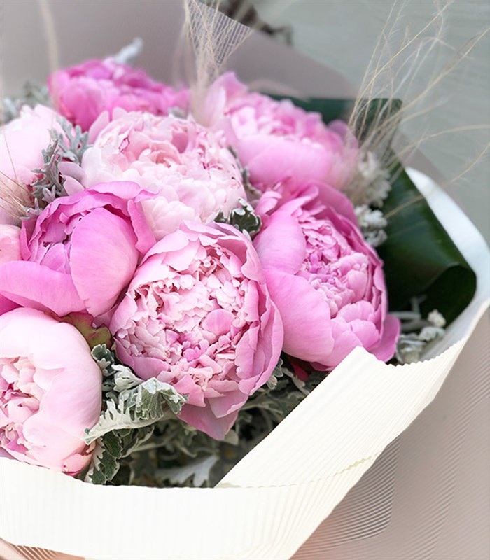 Agnes Pembe 9 Şakayık Buketi