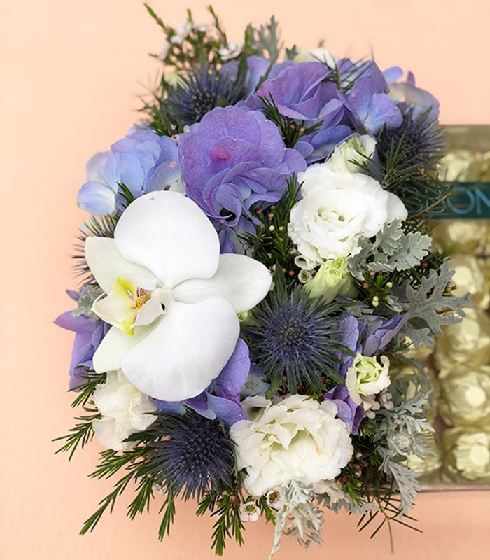 Mavi Gold Grand Deluxe 28Li Badem Draje Çikolata Tepsisi