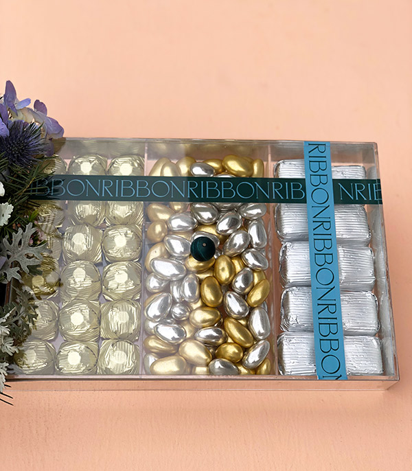 Grand Deluxe Silver Gold Chocolate Tray