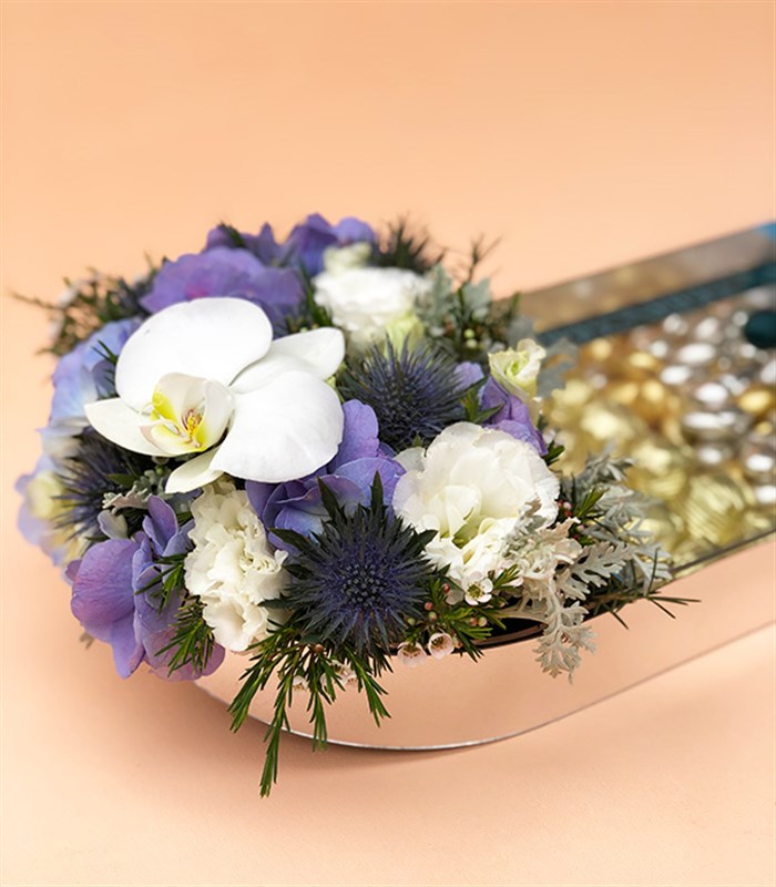 Mavi Gold Grand Deluxe 28Li Badem Draje Çikolata Tepsisi