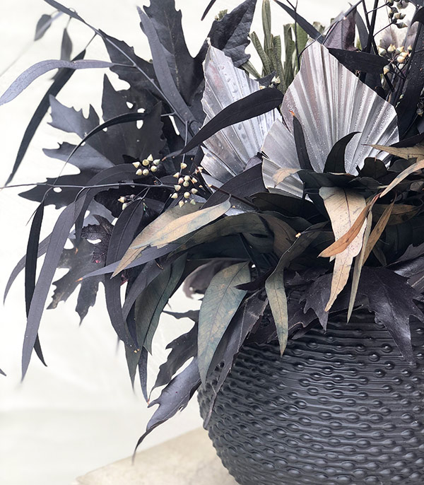 Black Swan Dry Flower Vase Arrangement