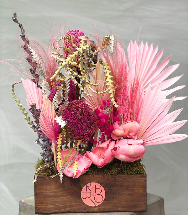 Karoline Pink Dried Flower Arrangement