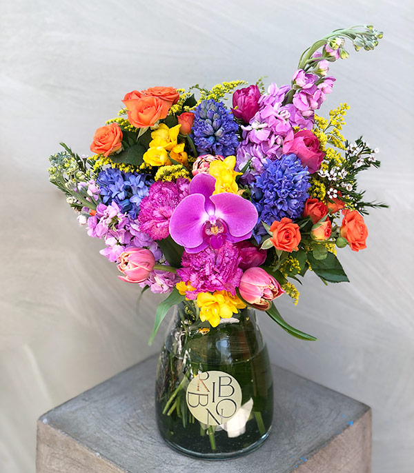 Frida Kahlo Colorful Vase Arrangement
