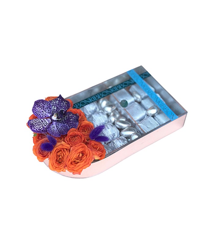 Turuncu Silver Deluxe Badem Draje Çikolata Tepsisi