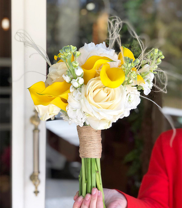 Abbey Beyaz Şakayık Sarı Gala Gelin Çiçeği
