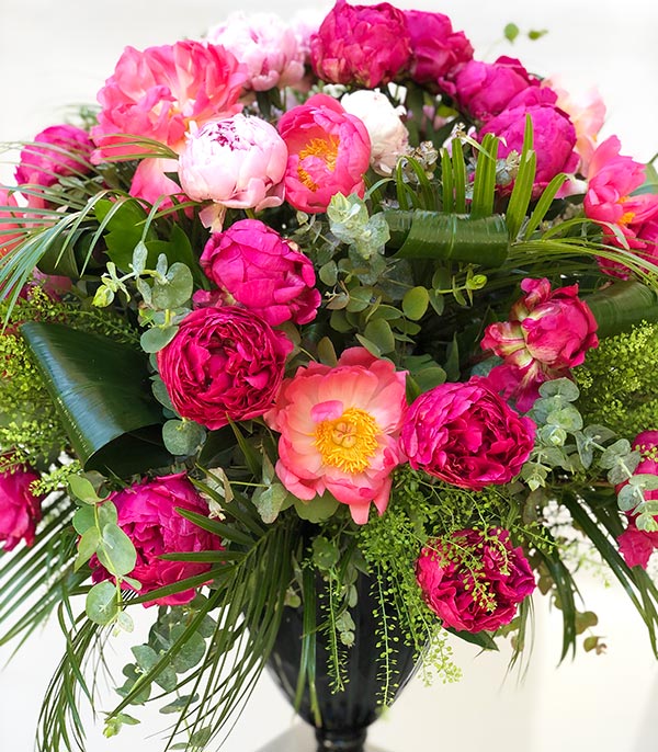 Miranda Royal Deluxe Pink 50 Peonies Vase Arrangement