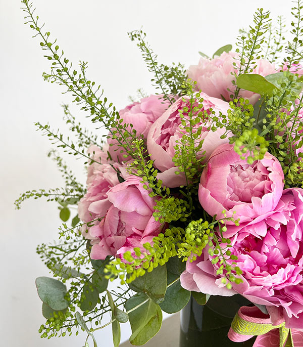 20 Pink Peonies in Vase