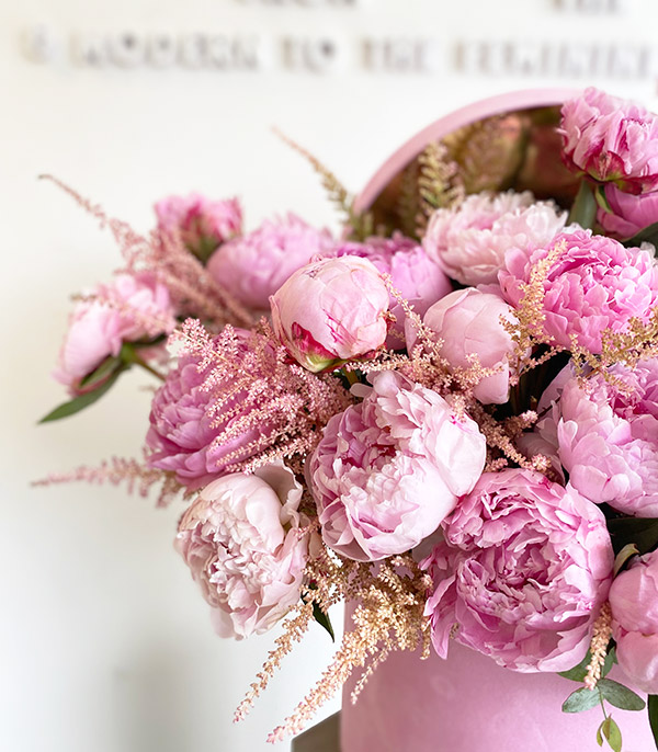 Grand Deluxe 30 Pink Peonies in Pink Box