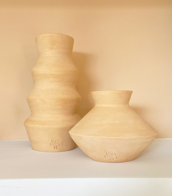 Beige Handmade Ceramic Vase