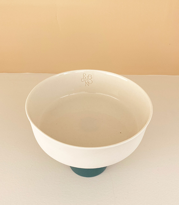 Handmade Porcelain Serving Bowl Set 2pcs Cream