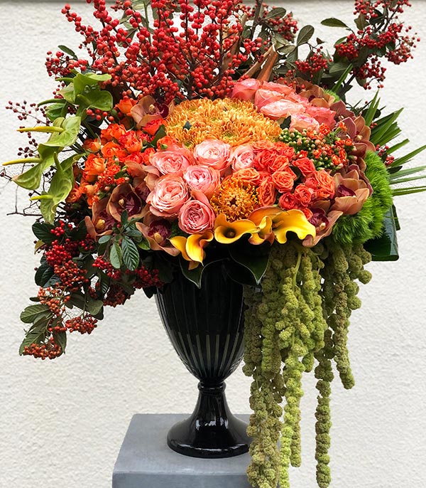 Leo Orange Royal Deluxe Vase Arrangement