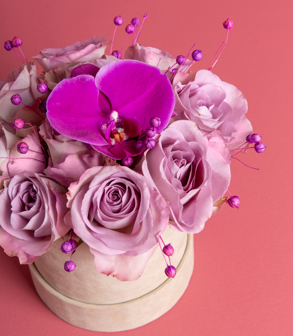 Lilac Rose Velvet Box
