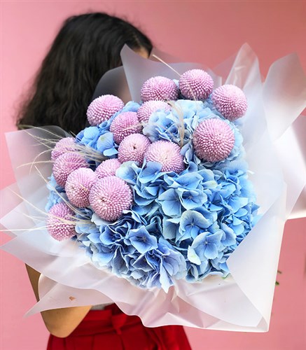 Blue Hydrangea Fairytale Bouquet