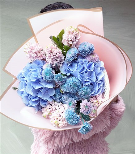 Pastel Fairy Tale Hydrangea Hyacinth Bouquet