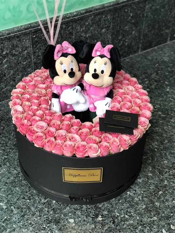 Siyah Dev Kutu Minnie Mouse İle