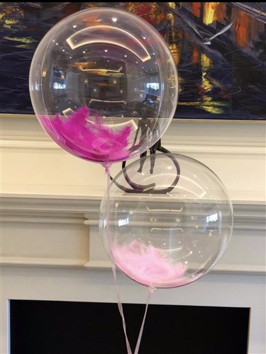Açık- Koyu Pembe Tüylü Balonlar