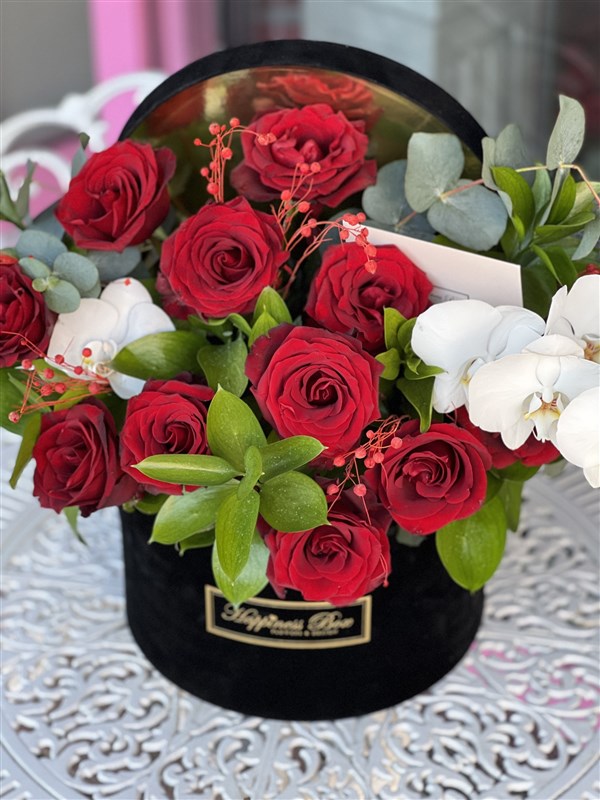 Lüks Kadife Kutuda Sevgililer Günü Aranjmanı