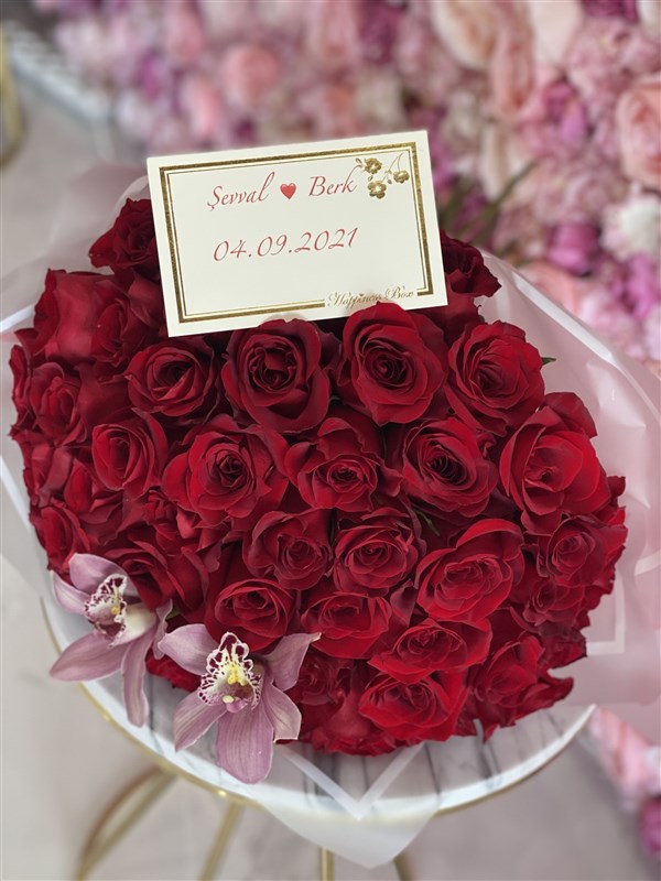 Kırmızı Özel Gül Buketi 20li