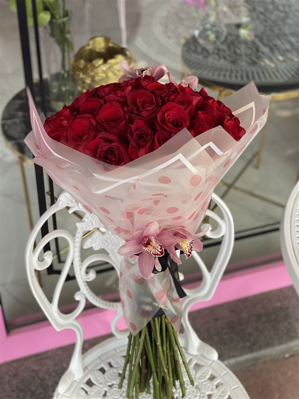 Kırmızı Özel Gül Buketi 20li
