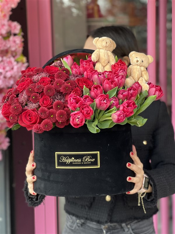 Kırmızı Laleler İle Deluxe Aranjman