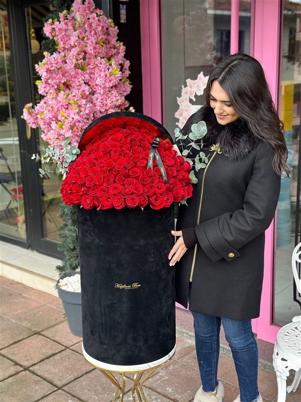 1 Metre Boyunda Lüks Kırmızı Güller