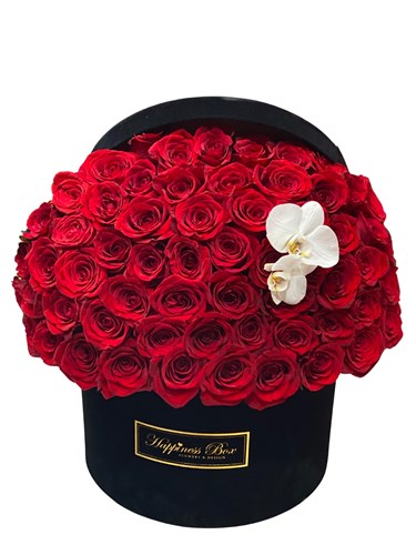 Grand Deluxe Kutuda Kırmızı Güller Tasarımı