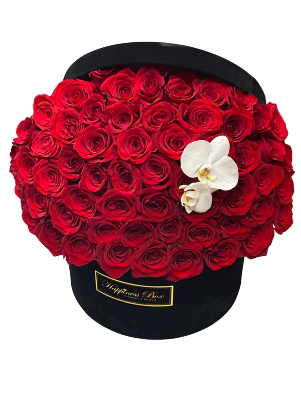 Grand Deluxe Kutuda Kırmızı Güller Tasarımı