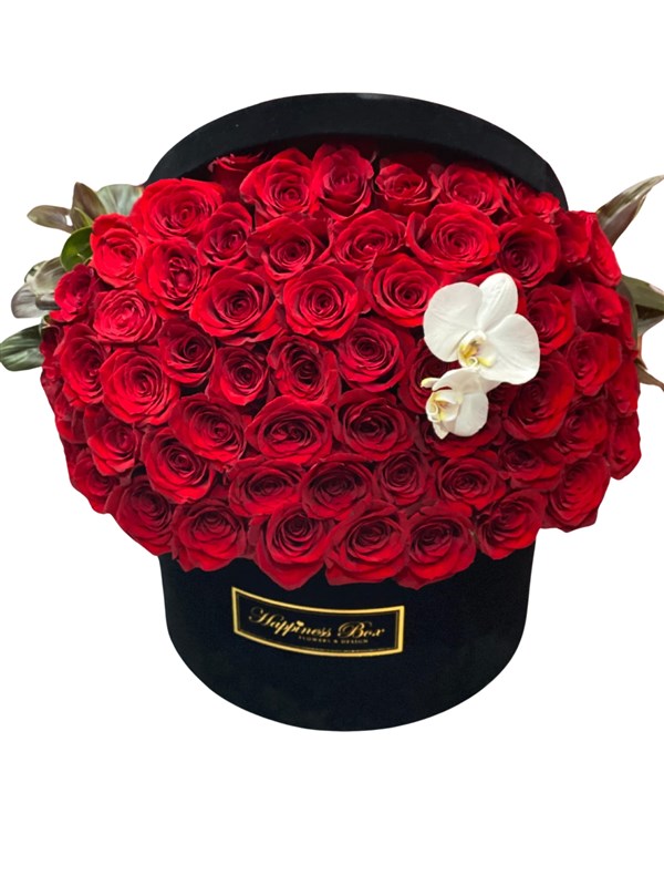Grand Deluxe Kutuda Kırmızı Güller Tasarımı