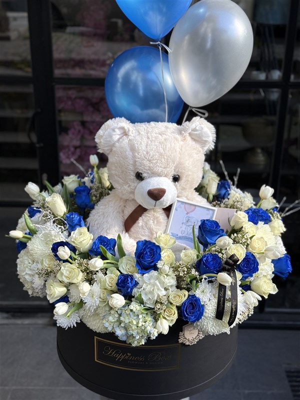 Yenidoğan Erkek Bebek Tebrik Çiçeği