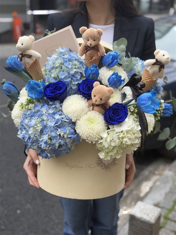 Deluxe Erkek Bebek Tebrik Çiçeği