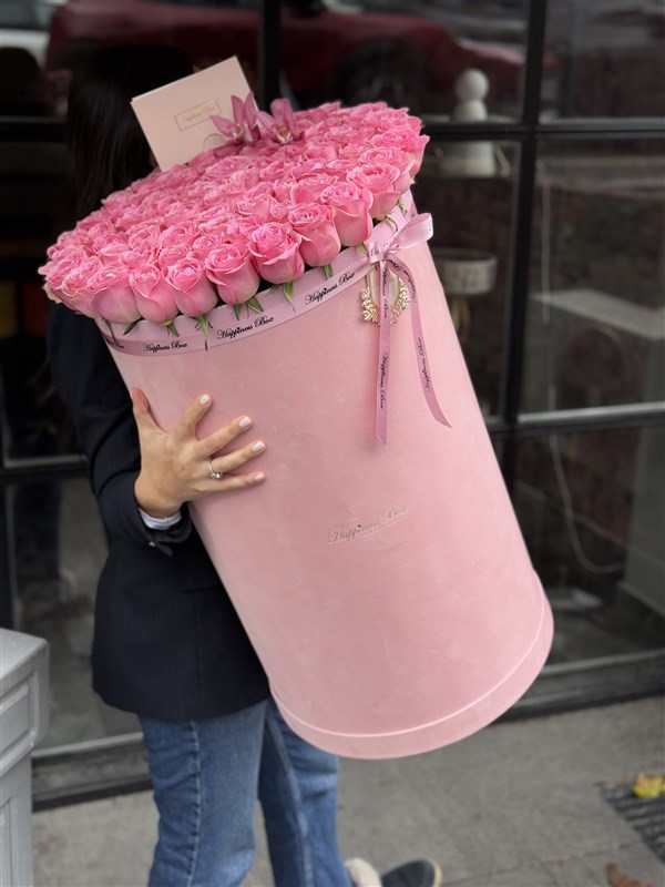 Pembe Kadife Dev Kutuda Pembe Güller