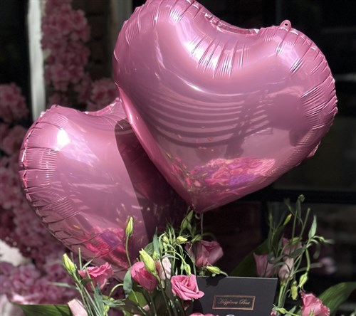 2'li Kalpli Pembe Helyum Balon