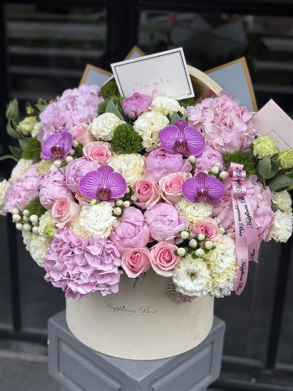 Pink and Peonies Box Flowers