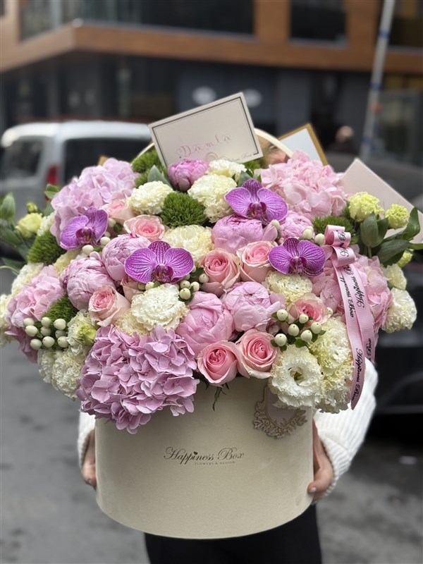 Pink and Peonies Box Flowers