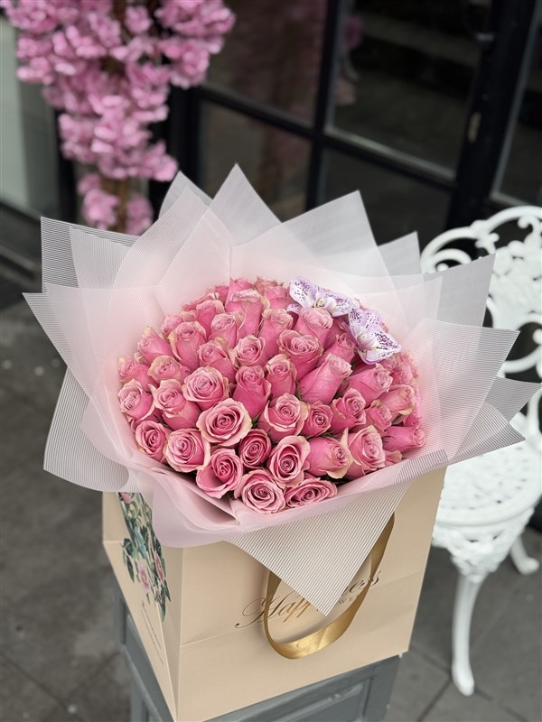 Princess Pembe Gül Buketi