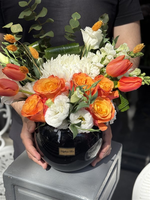 Soleil Orange Lüks Çiçek Aranjmanı
