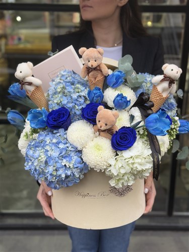 Deluxe Erkek Bebek Tebrik Çiçeği