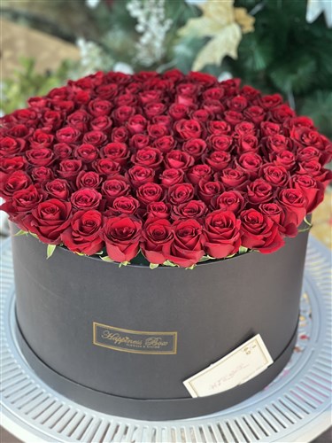 Dev Deluxe Kutuda İthal Kırmızı Güller