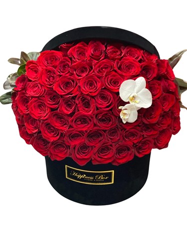 Grand Deluxe Kutuda Kırmızı Güller Tasarımı